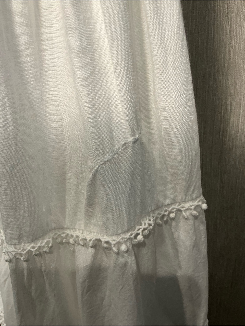 Maje Cream Button-Front Maxi Dress with Lace Design Size 38=US Size 6/8 - Picture 13 of 16